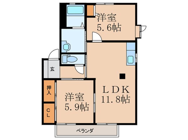 メイプルガーデン和井田Ａ棟の物件間取画像